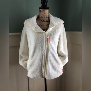 T by Talbots fuzzy fleece moto jacket S NWT